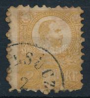 1871 Kőnyomat 2kr elfogazva, gyenge minőségben (35.000)