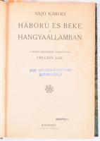 Sajó Károly: Háború és béke a hangyaállamban. Ford.: Früchtl Ede. Hozzákötve: K[arl] Weule: Őstársadalom és ősgazdálkodás. Ford.: Szentgyörgyi Ede. Hozzákötve: Szívünk miséje. Versek. 2. kiadás. Bp.,[1925-1929.],Pallas - Kat. Tanítóegyesületek Országos Szövetsége, 90+6+94+4+103 p. Átkötött félvászon-kötés, kopott borítóval, a gerincen könyvtári címkével, volt könyvtári példány.