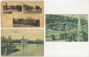 38 db főleg régi magyar és külföldi városképes lap jobbakkal