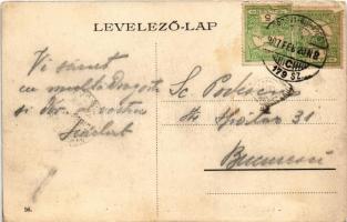 1907 Orsova, Cserna híd / Cserna-Brücke / Cerna bridge + "ORSOVA - BUDAPEST 179. SZ. C" va...