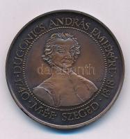 Fritz Mihály (1947-) 1988. "MÉE Szeged - Dugonics András emlékére 1740-1818 / 200 éves az első magyar regény - Etelka" kétoldalas bronz emlékérem (42,5mm) T:AU patina Adamo SG20