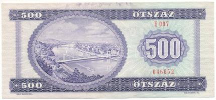 1990. 500Ft "E 097 046652" nyomdai festékfoltokkal T:F szép papír
Adamo F43