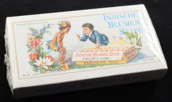 Indische Blumen Seife régi szappan készlet, bontatlan.