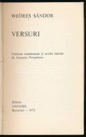 Weöres Sándor: Versuri. Bucuresti, 1972, Editure Univers. Magyar és román nyelven. Kiadói papírkötés