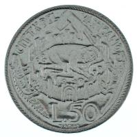 Vatikán 1975. 50L rozsdamentes acél "Szentév" T:UNC Vatican 1975. 50 Lire Stainless-Steel "Holy Year" C:UNC Krause KM#129