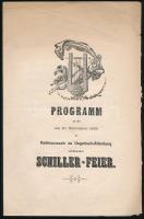 1859 A magyaróvári Schiller-ünnep német nyelvű programja