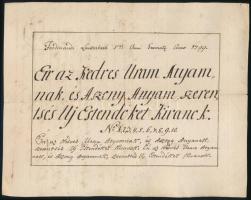 1799 Kéziratos újévi üdvözlet szülőknek