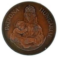 Fritz Mihály (1947-) DN "MÉE II. János Pál pápa / Patrona Hungariae" kétoldalas bronz emlé...