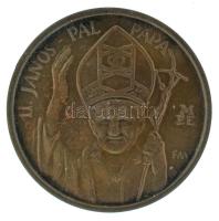 Fritz Mihály (1947-) DN "MÉE II. János Pál pápa / Patrona Hungariae" kétoldalas bronz emlékérem (22mm) T:AU patina
