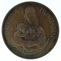 Fritz Mihály (1947-) DN "MÉE II. János Pál pápa / Patrona Hungariae" kétoldalas bronz emlé...