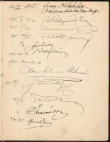 1915-1918 Károly Ferencz lábadozó otthon vendégkönyve (alapította a báró Gutmann család), benne szám...