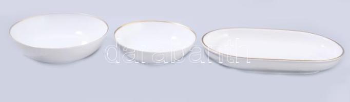 Arzberg aranyozott tejporcelán 16 részes szervírozó készlet, jelzett, hibátlan