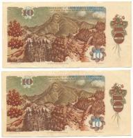 Csehszlovákia 1986. 10K (2x) sorszámkövetők "P 23 579511 - P 23 579512" T:F szép papír
Cz...