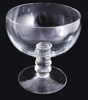 Kristály talpas pralinékínáló, hibátlan, d: 14 cm, m: 15 cm