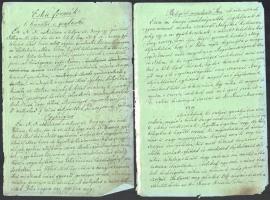 cca 1860 Kéziratos esküformák, 4 db levél