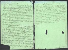 cca 1860 Kéziratos esküformák, 4 db levél