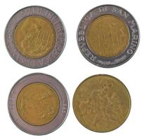 San Marino 1983-1994. 500L (3xklf) + 1994. 200L T:AU San Marino 1983-1994. 500 Lire (3xdiff) + 1994. 200 Lire C:AU