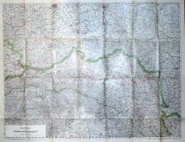cca 1915 Übersichtskarte des österr.-ungar.-russischen Kriegsschauplatzes. Herausgegeben vom k. u. k. militär-geogr. Institute in Wien. / A keleti (orosz) hadszíntér térképe, 1 : 750.000, 72x92 cm