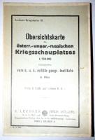 cca 1915 Übersichtskarte des österr.-ungar.-russischen Kriegsschauplatzes. Herausgegeben vom k. u. k...