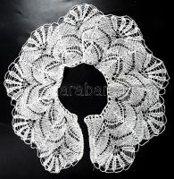 Retro kézi horgolású csipke gallér, 46x15 cm