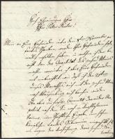 1825, 1828 Bieltz Márton 2 db saját kézzel írt levele