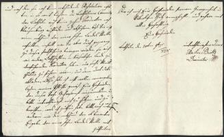1825, 1828 Bieltz Márton 2 db saját kézzel írt levele