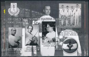 2008 100 éves a világhírű magyar kardvívás 3 darabos emlékív garnitúra azonos 012-es sorszámmal