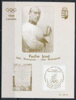 2008 Fuchs Jenő kardvívó olimpiai bajnok emlékív