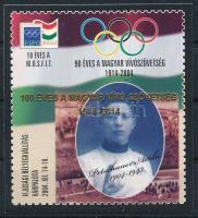 2014 100 éves a Magyar Vívószövetség felülnyomott emlékív arany dombornyomással