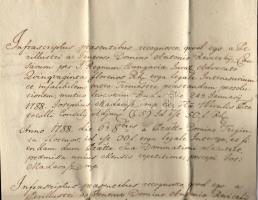 1792. Latin nyelvű, 4 oldaldas levél viaszpecséttel, nagyon szép vízjeles papírra