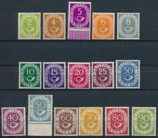 NSZK 1951 Postakürt sor Mi 123-138 (Mi EUR 2.200,-)