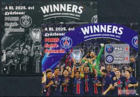 2025 A Labdarúgó BL győztes PSG emlékívpár azonos 0000 sorszámmal