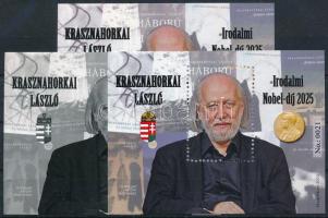 2025 Krasznahorkai László - Irodalmi Nobel-díj 2025 3 darabos emlékív garnitúra 0021 sorszámmal
