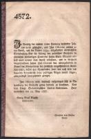 1787 Bánffy György és Pálffy Károly által jegyzett, nyomtatott rendelt német nyelven
