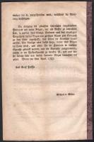 1787 Bánffy György és Pálffy Károly által jegyzett, nyomtatott rendelt német nyelven