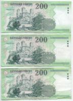 2001. 200Ft (5xklf) "FA", "FB", "FC", "FD" és "FE"...