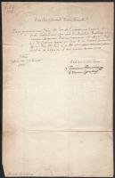 1820 Kassa, Latin nyelvű levél Rimanóczy Ferenc (1749-1821) nagyprépost saját kezű aláírásával