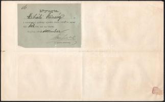 1890 Mihályi, nyugta és nyugtatvány