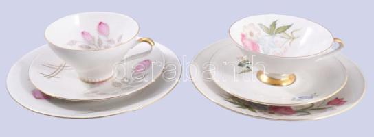 Bavaria két darab egyszemélyes reggeliző készlet, csésze alátéttel és desszertes tányér. Jelzett, hibátlan, d: 19,5 cm