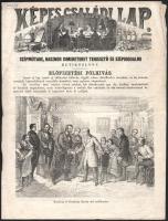 1860 Képes Családi Lap előfizetési felhívás Kazinczy/Kisfaludy képpel