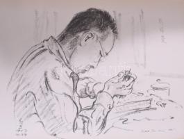 Gy. Szabó Béla: Kínai útivázlatok. A szerző, Gy. Szabó Béla (1905-1985) romániai magyar grafikus ált...