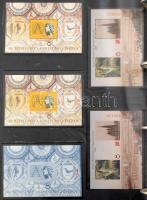 Maradvány tétel, 30 db különféle emlékív házi készítésű lapokon, iratrendezőben