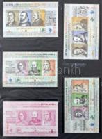 Maradvány tétel, 30 db különféle emlékív házi készítésű lapokon, iratrendezőben