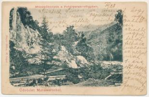 1906 Máramaros, Maramures; Mészkőbányák a Fehérpatak-völgyben. Berger Miksa kiadása (Máramarossziget) / limestone quarry, mine (EK)