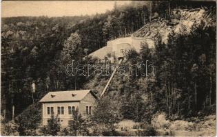 Resicabánya, Resicza, Recita, Resita; Villamos központ. Weisz Adolf kiadása / Wasserschloss / electric power station (fa)