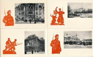 Moscow, Moskau, Moscou - 11 modern unused Soviet military postcards (1967)