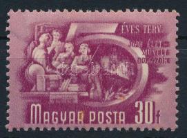 1951/53 Ötéves terv (II.) 30f számvízjellel (6.000)