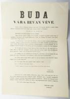 2 db 1848/49-es nyomtatvány reprintje (12 pont, "Buda vára bevan véve"), 33,5x24 cm és 42x42 cm