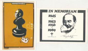 5 db MODERN kommunista propaganda lap: Nagy Imre, Kádár János, Che Guevara, orosz medve vörös csilla...