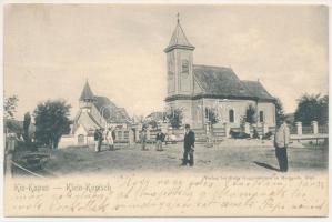 1901 Kiskapus, Kleinkopisch, Copsa Mica; templomok. Fritz Guggenberger kiadása / churches (EK)